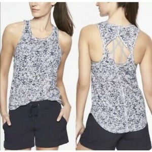Athleta Breezy Printed Cutout Racerback Sz XS New